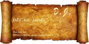 Dóka Jenő névjegykártya