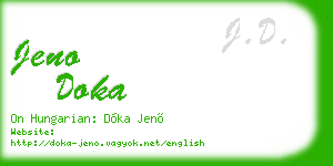 jeno doka business card
